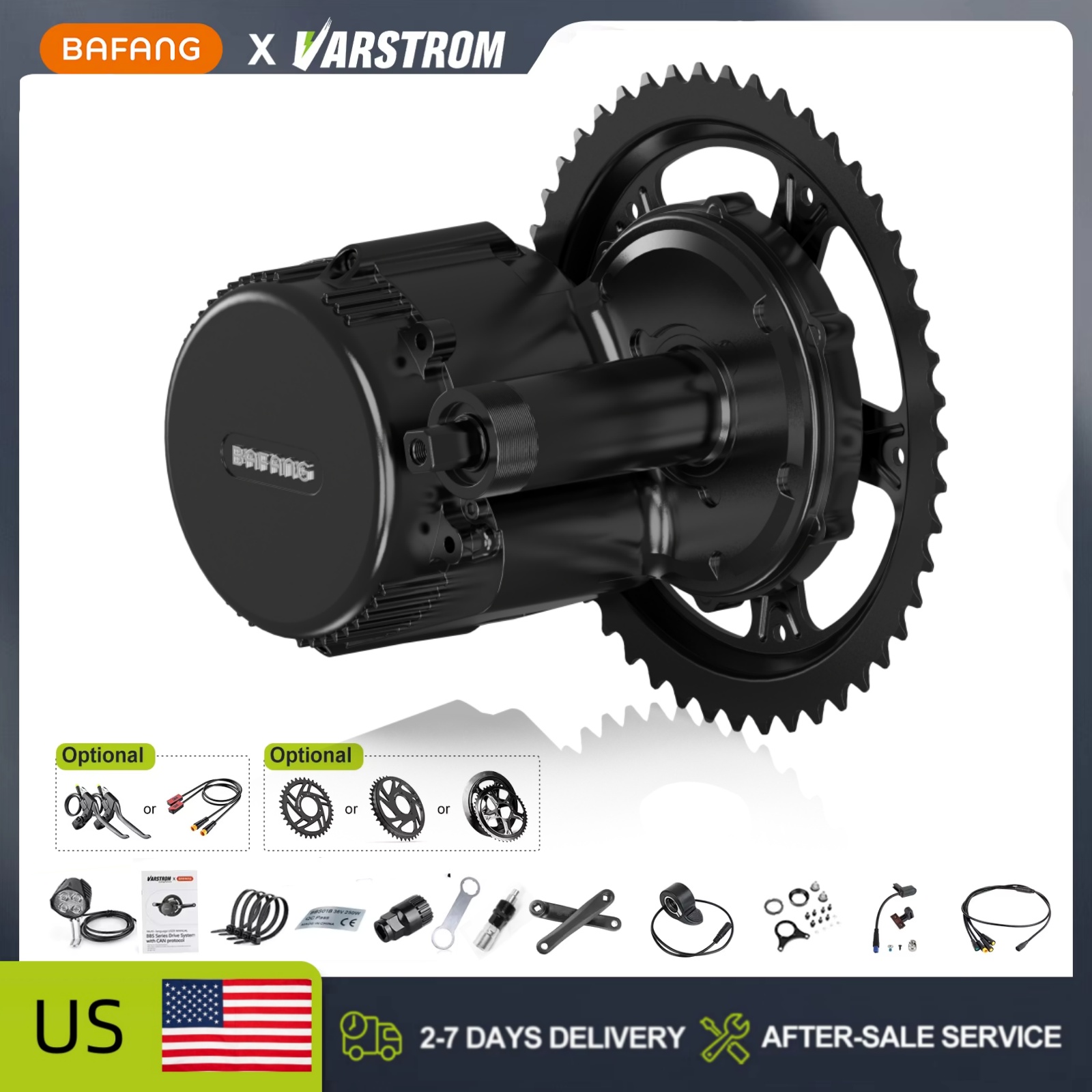 Side Hung Mid Drive Motor Kit - Set Motor Penggerak Tengah BAFANG 48V