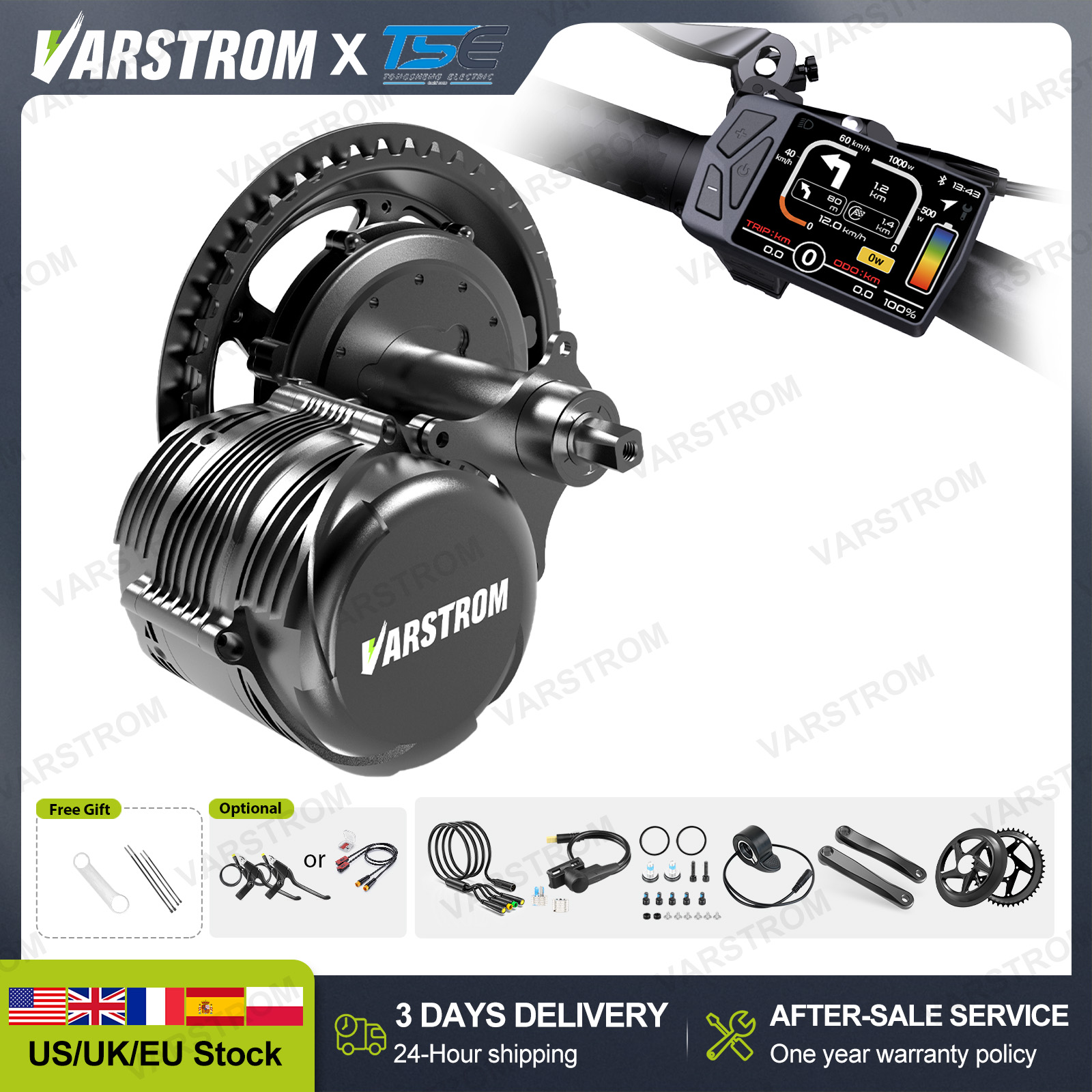 [Stok AS] Tongsheng 750W TSDZ8 - Side Hung Mid Drive Motor Kit ulasan dan harga