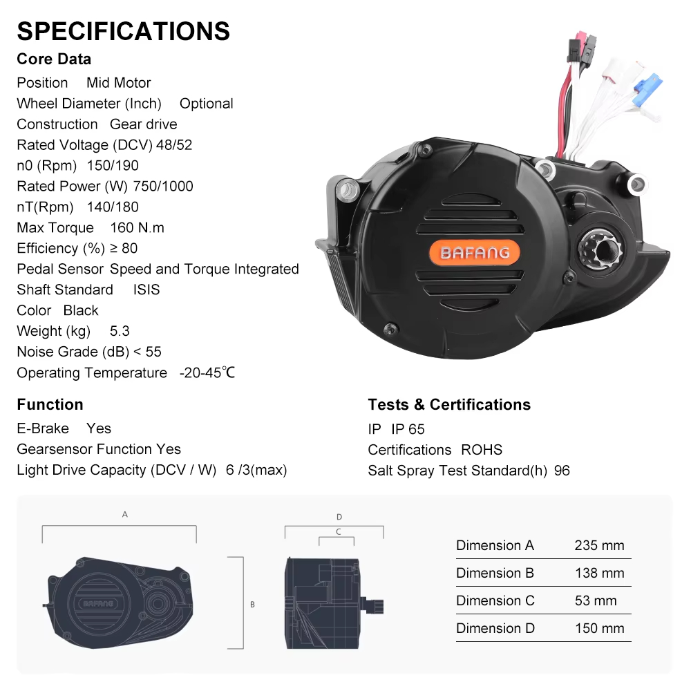 Kit Konversi Motor Penggerak T - Mid Drive Conversion Kit 1000W ulasan dan harga